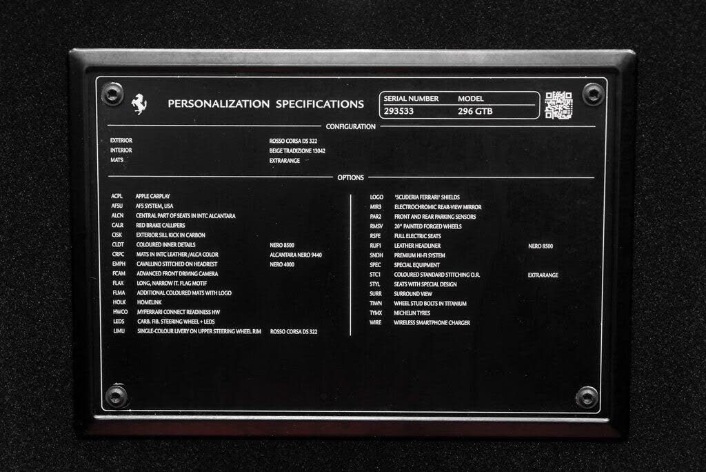 2023 Ferrari 296 GTB RWD