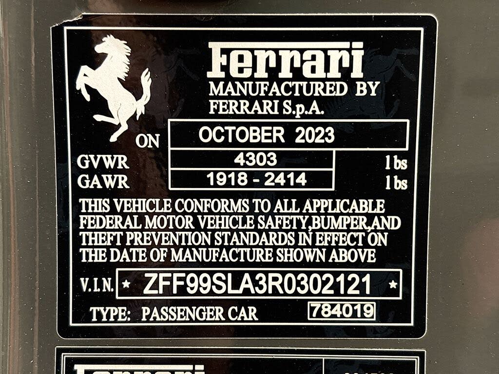 2024 Ferrari 296 GTB RWD