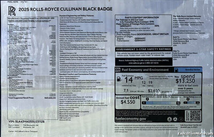 2025 Rolls-Royce Cullinan Black Badge AWD